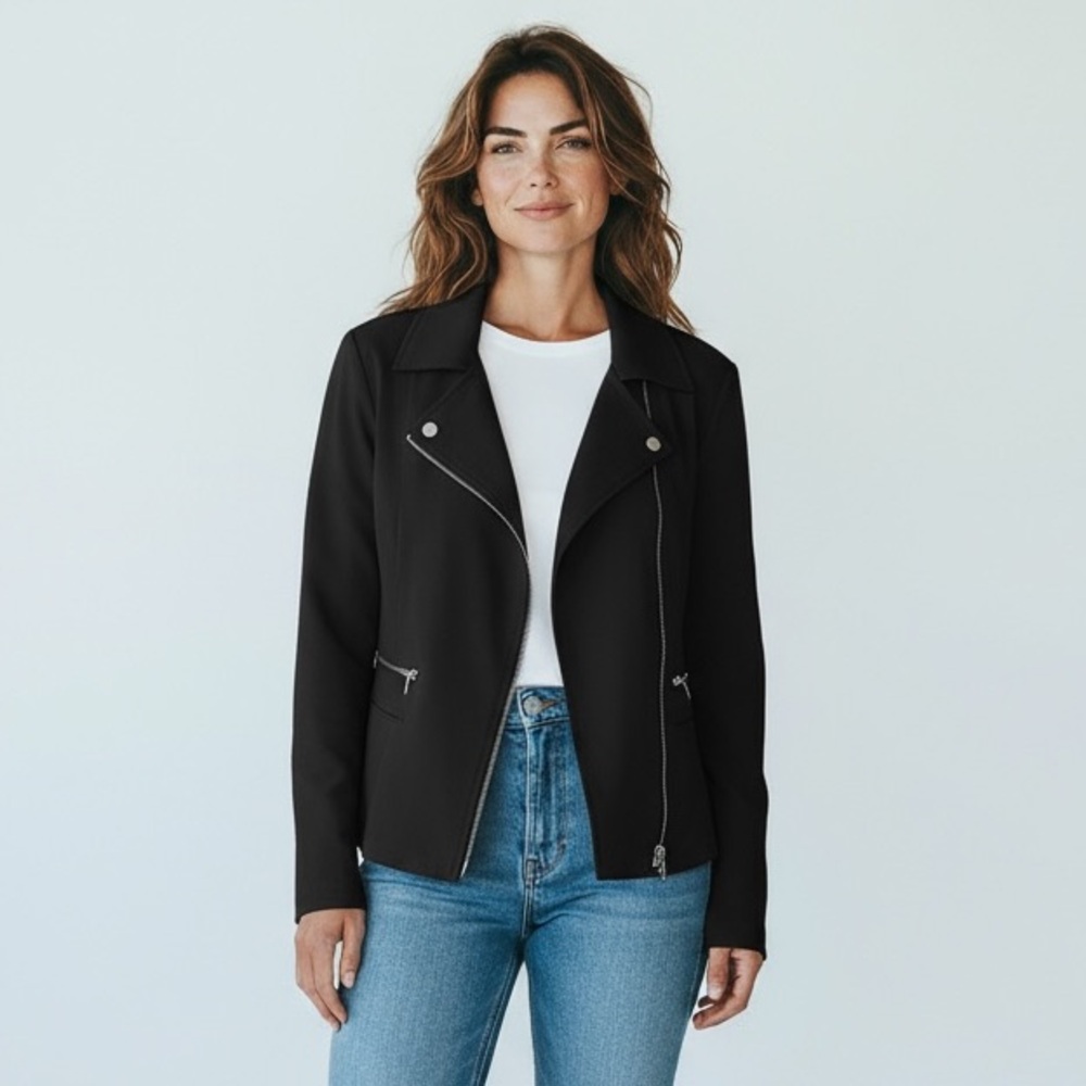 NWT White House Black Market Ponte Moto Jacket
